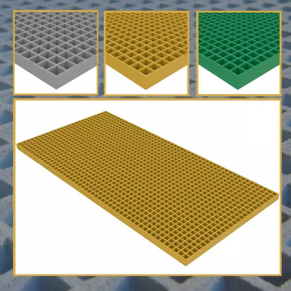 50mm Thick GRP Open-Mesh Grating Panels 