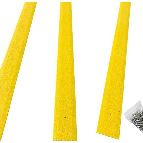 Anti Slip 50mm Heavy Duty Yellow GRP Decking Strips For Commercial Surface