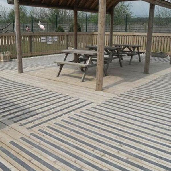 Anti Slip 50mm Heavy Duty Black GRP Decking Strips For Commercial Surface