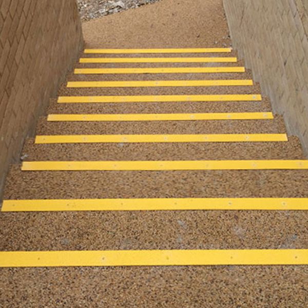 Medium Grit Yellow Anti Slip 70mm x 30mm Stair Nosing Cover 