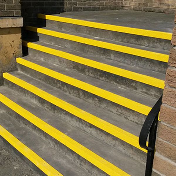 Medium Grit Yellow Anti Slip 70mm x 30mm Stair Nosing Cover 